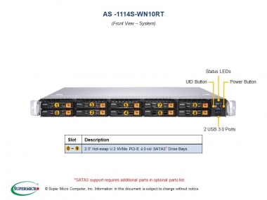 Supermicro Platforma AMD H12SSW-NTR, CSE-116TS-R706WBP5-N10,RoHS